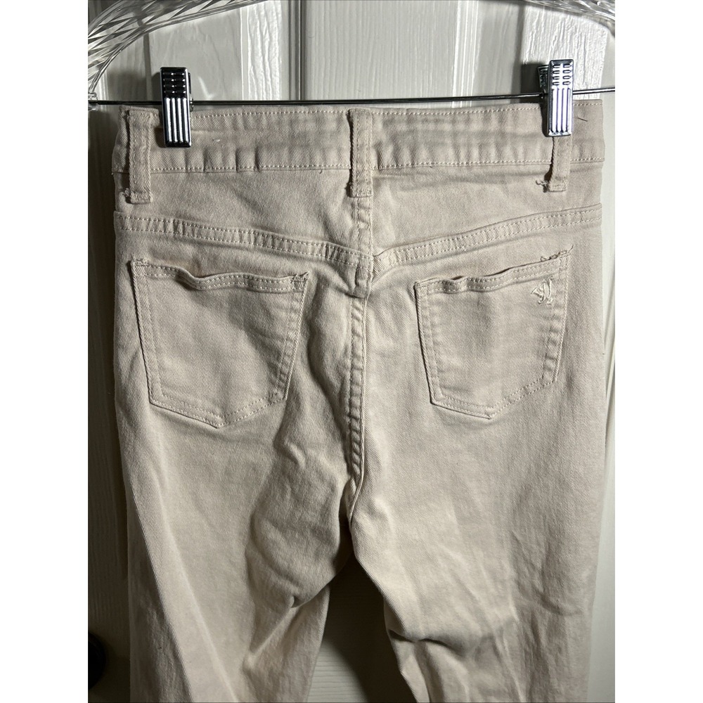 VIP Skinny Pink Distressed Jeans Juniors 3/4 Low Rise - Picture 6 of 7